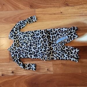 Posh Peanut Tan Leopard Romper